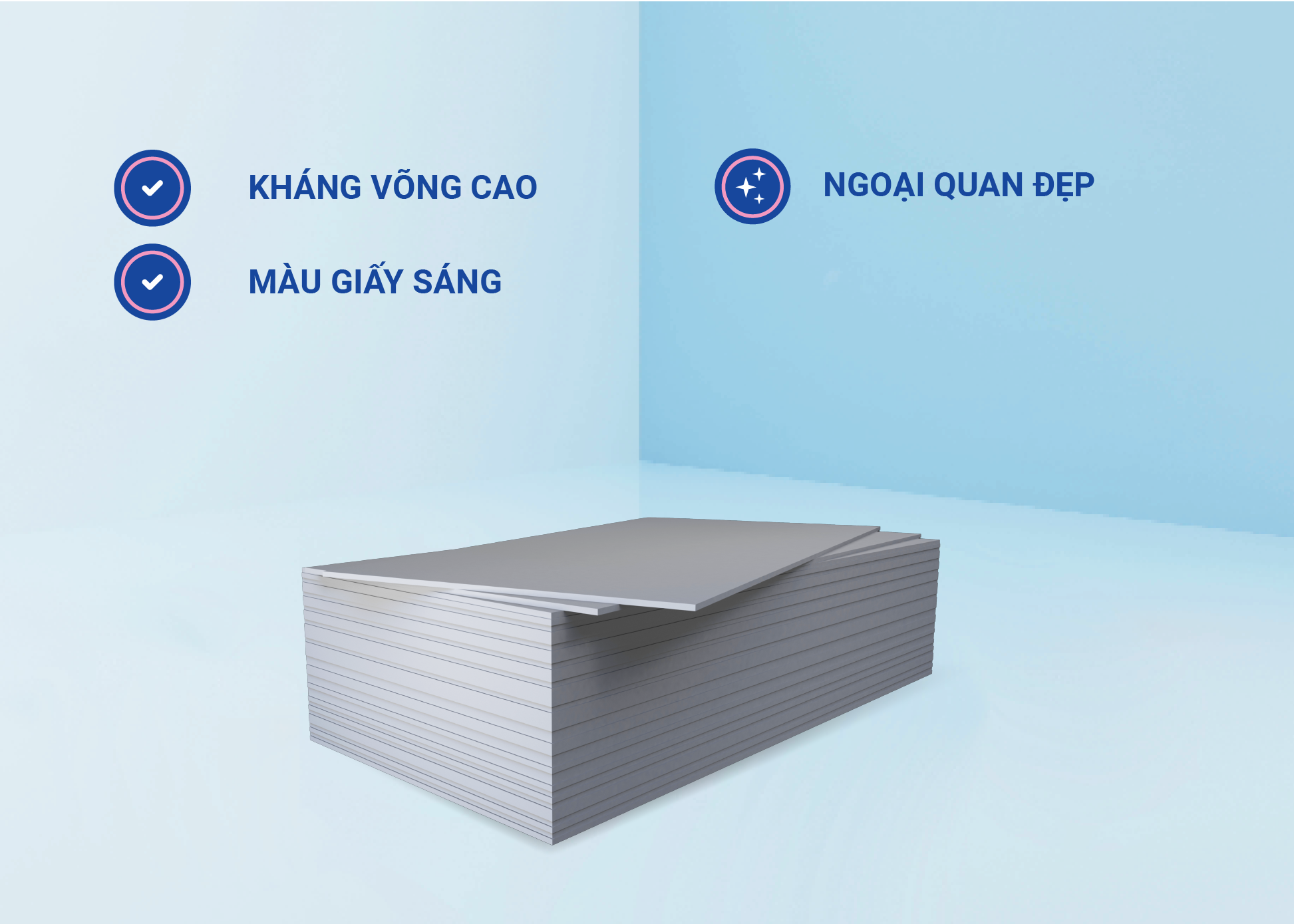 TẤM THẠCH CAO TIÊU CHUẨN YOSHINO 8MM