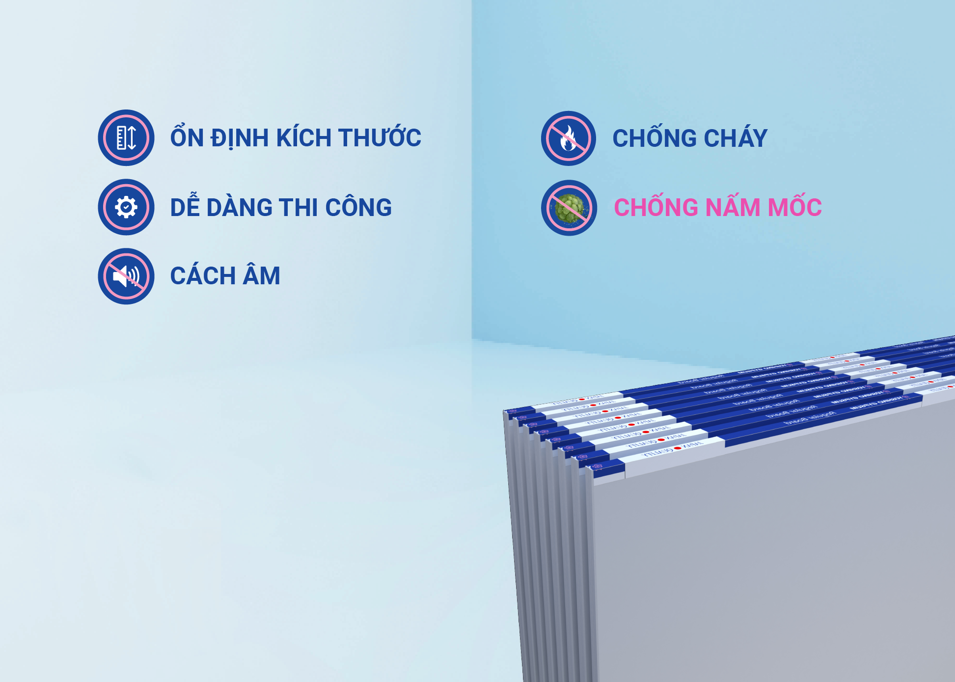 Tấm thạch cao tiêu chuẩn 12.5mm